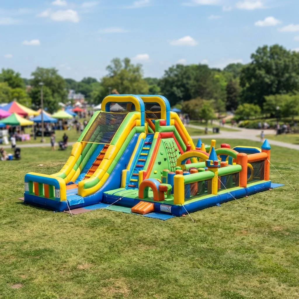 Château gonflable géant multi-activités — LD Événements — Château gonflable Lille
